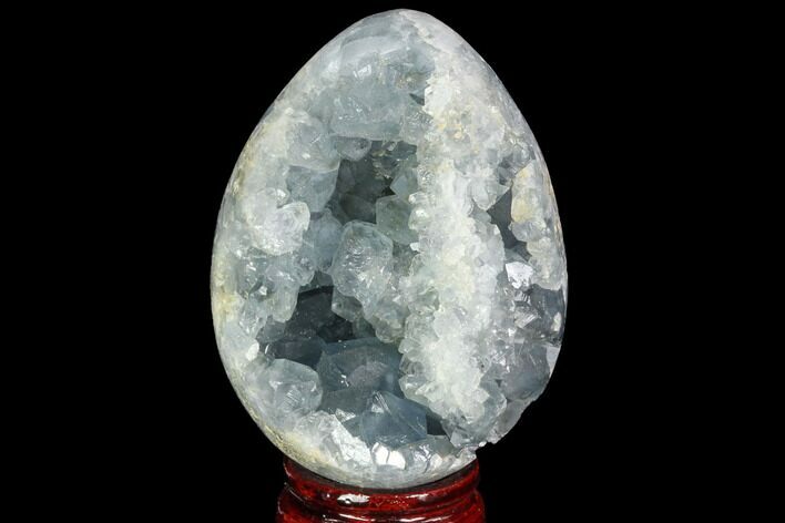 Crystal Filled Celestine (Celestite) Egg Geode - Madagascar #100051